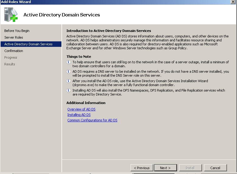 how to install active directory on windows server 2008 