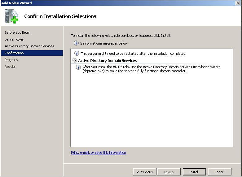 how to install active directory on windows server 2008 