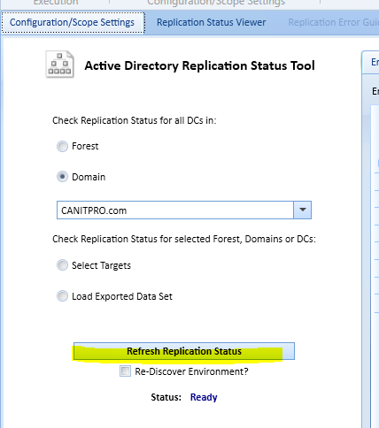 Check Active Directory Replication Topology Bus