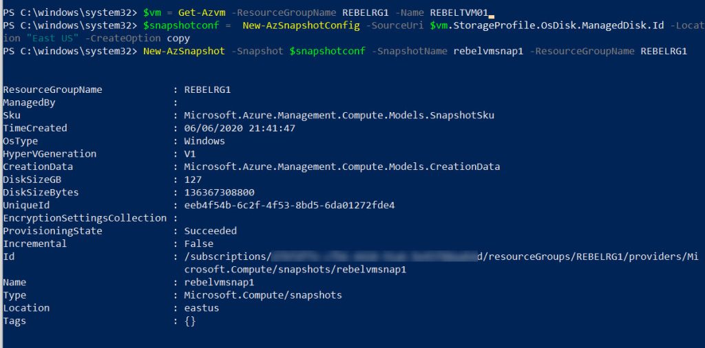 How To Create Azure Windows Virtual Machine From A Snapshot Creating And Restoring Snapshots For