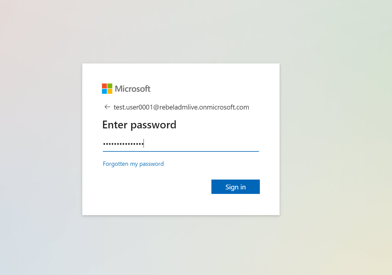 Windows Virtual Desktop service login