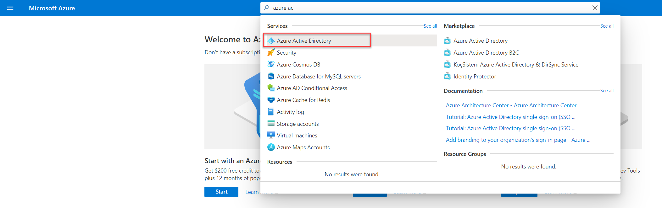 Azure Active Directory Service