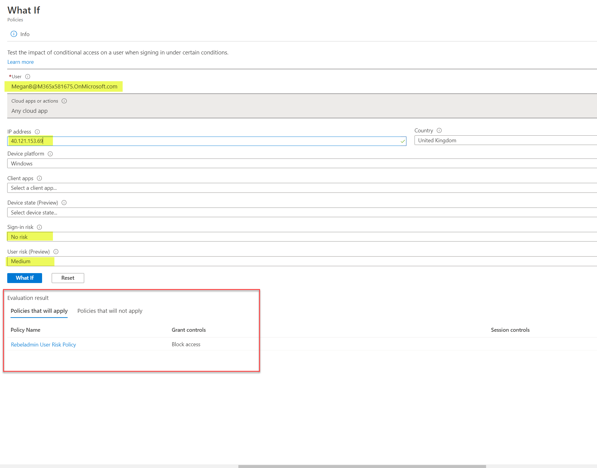 How to configure user risk-based Azure conditional access policies?