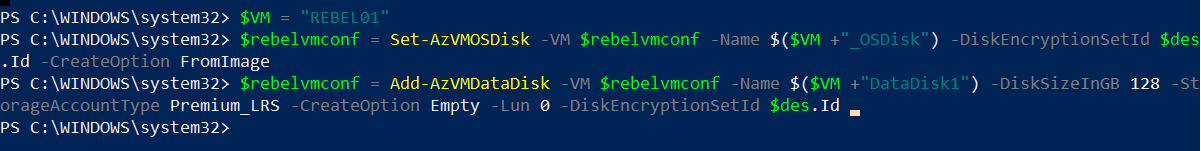 Enable Server-Side Encryption for Managed Disks
