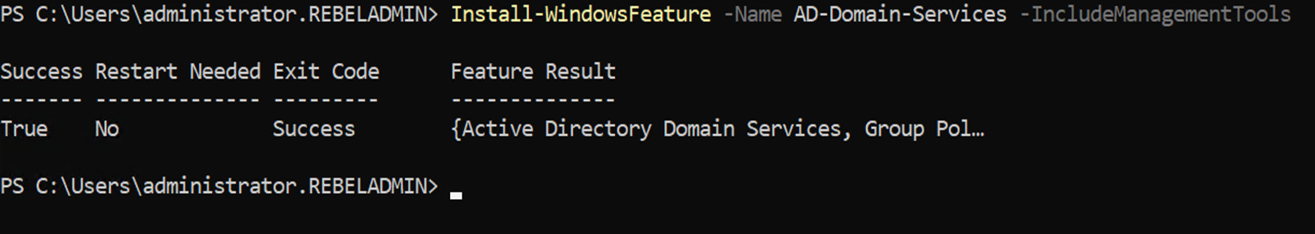 Install Active Directory Role