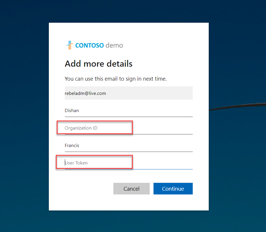 Azure AD custom attributes in sign in process