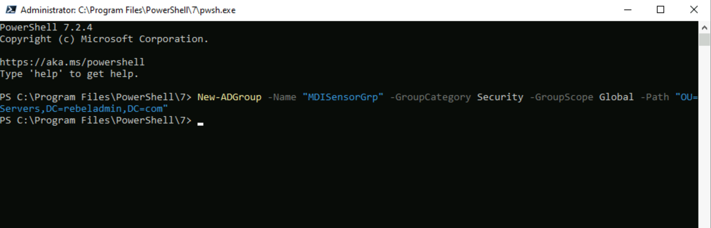 Create Active Directory Security Group