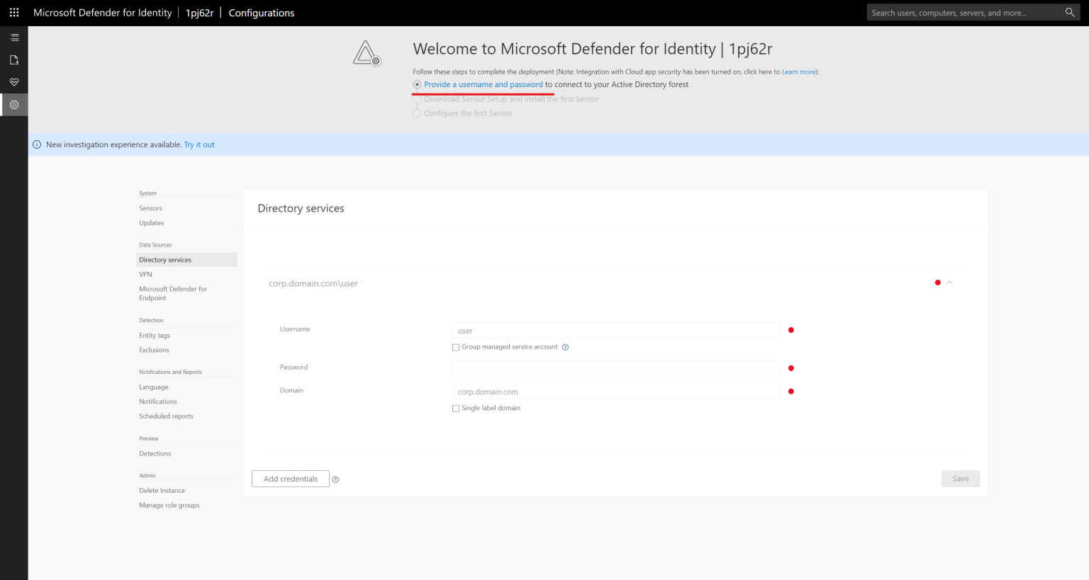 MDI Sensor installation - Microsoft Defender for Identity Part 05