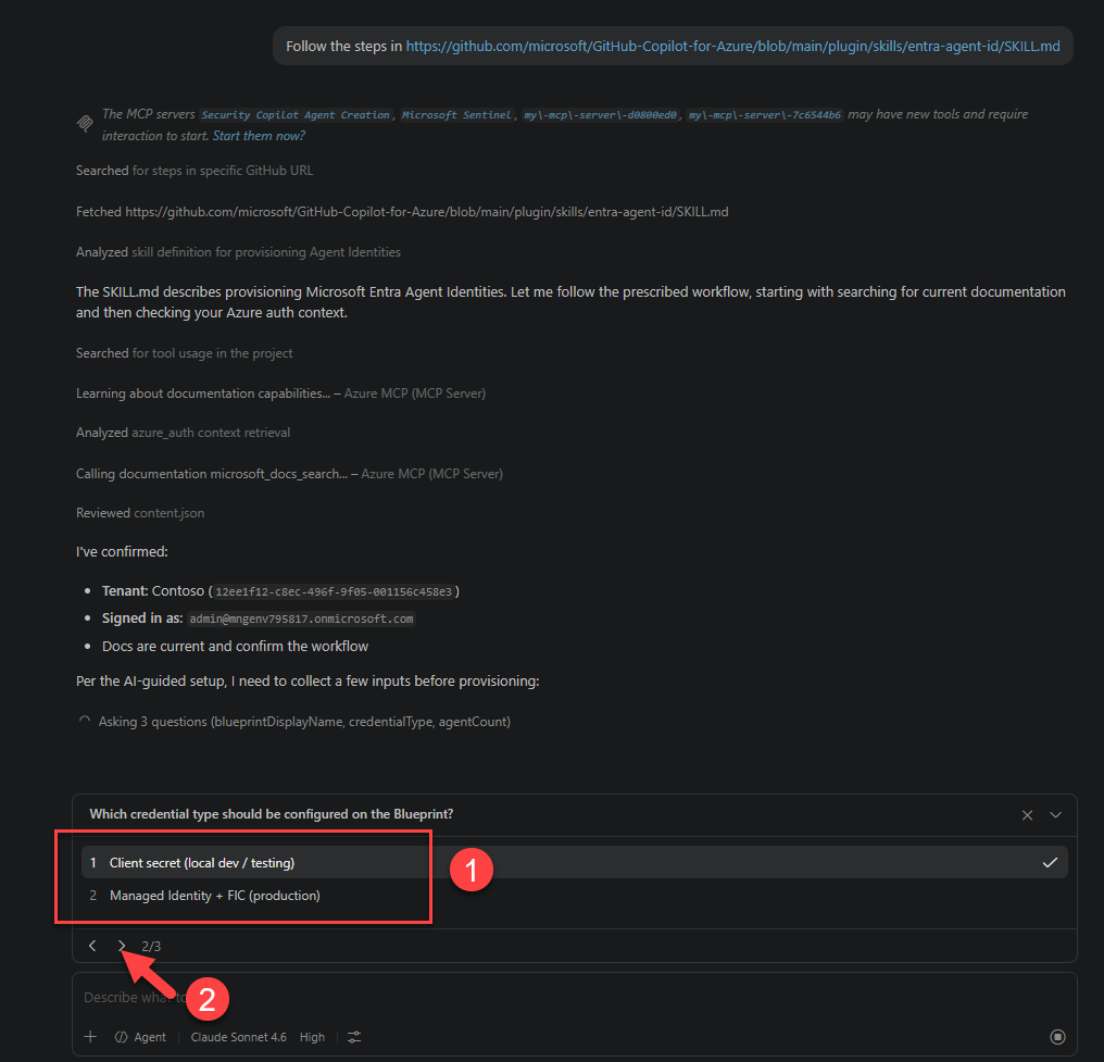 Microsoft Entra ID Agent Identity Blueprint credential type