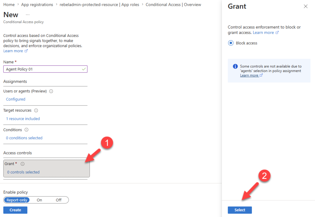 conditional access policy - access control